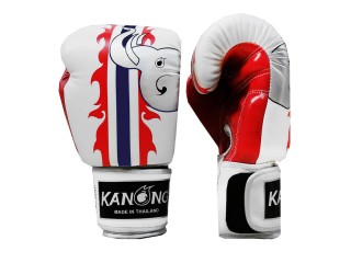 Kanong Muay Thai Gloves : "Elephant" White